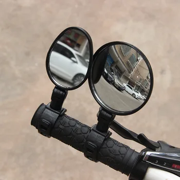 1 Шт Велосипедное зеркало заднего вида Велосипед Универсальное Зеркало с регулируемой ручкой, вращающееся на 360 градусов, Овальный отражатель, аксессуары для велосипеда