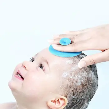 10 ШТ. Модный милый продукт для младенцев Безопасный силиконовый шампунь, расческа для волос, щетка для детской ванны