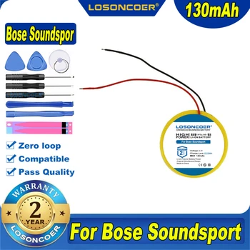 100% Оригинальный Аккумулятор LOSONCOER 130mAh Для Bose SoundSport Wireless, замена soundsport pulse CP1654, LIR1654