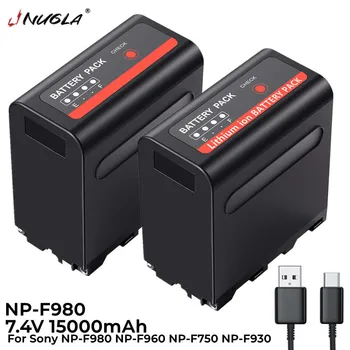 15000mAh NP-F980 F960 F970 NPF980 Canon batterie mit USB-lade ausgang für CCD-TRV35 TRV940 CCD-RV100 DCR-TR7Series