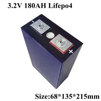 16шт Батареи 3.2v 180Ah Lifepo4 Cell Battery 3.2v 200ah для Электромобиля Велосипеда ИБП Солнечной Системы Питания 36v 48v 24v 12v