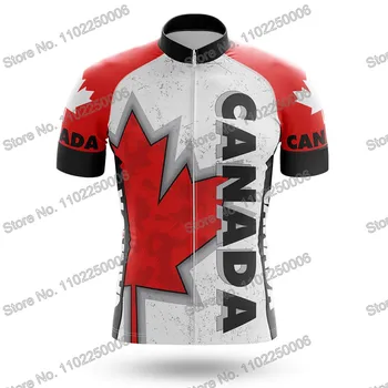 2023, Велосипедная одежда с канадским Кленовым Листом, Летняя Велосипедная Майка, Мужская Велосипедная рубашка с короткими рукавами, Велосипедная рубашка