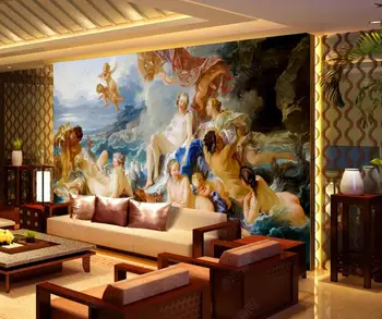 3d фотообои на заказ фреска Европейская приморская обнаженная красавица ангел фон гостиной домашний декор обои для стен 3d