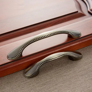 96 мм / 128 мм Ручка мебельного шкафа из цинкового сплава в скандинавском стиле, Белая бронза, шкаф, Выдвижной ящик, Кухонная ручка