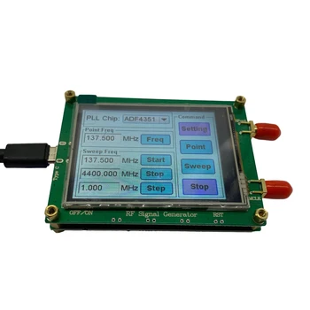 ADF4351 Источник радиочастотного сигнала Развертки, плата генератора частоты 35 М-4,4 Г с сенсорным экраном, SMA, 3G, 4G Генератор сигналов