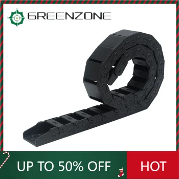 GREENZONE Гибкая пластиковая тяговая цепь Система крепления кабеля Кабельная дорожка 7x7 10x10 10x15 Кабельная тяговая цепь для ЧПУ