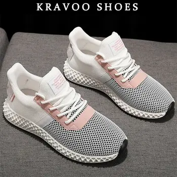 KRAVOO INS Shoes Женские легкие кроссовки Fly Weaving, женские кроссовки из сетки, повседневная обувь на мягкой подошве, новинка лета 2023 года