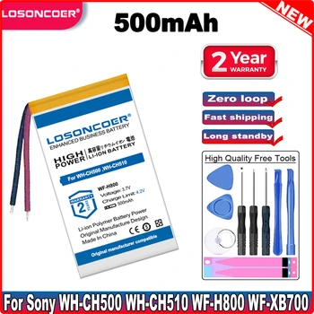 LOSONCOER Аккумулятор емкостью 500 мАч для Sony WH-CH500, WH-CH510, WF-H800, WF-XB700 Сменный зарядный блок