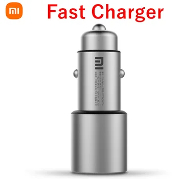 Original Xiaomi Mi Car Fast Charger QC3.0 X2 Dual USB Quick charge Max 5V/3A 9V/2A 15V/1.5A Устройство быстрой зарядки