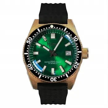 PROXIMA мужские наручные часы для дайвинга, бронзовые мужские автоматические механические часы 200 м водонепроницаемые наручные часы C3 со светящимся керамическим безелем