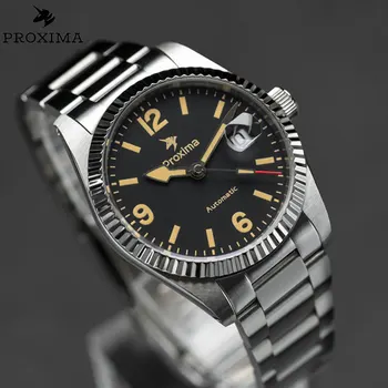 Proxima 39mm Diver Мужские Часы AR Сапфировое Стекло Из Нержавеющей Стали 316L PT5000 Автоматические Механические Часы 10Bar Водонепроницаемый Светящийся