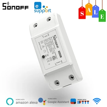 SONOFF BasicR2 WiFi Smart Switch Беспроводной модуль ретрансляции своими руками Через приложение Ewelink Беспроводной пульт дистанционного управления Работает с Alexa Google Home