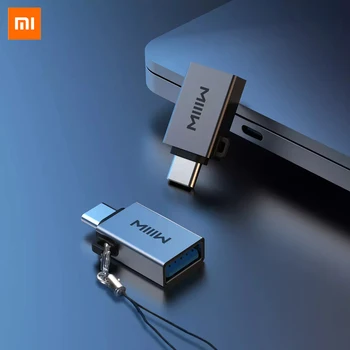Xiaomi Mijia Youpin MiiiW Адаптер Type-C к USB Space Gray интерфейс USB3.0 блок питания для передачи данных со шнурком