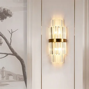 · Простой настенный светильник TEMAR, современные светодиодные внутренние хрустальные бра, декоративные светильники для домашней спальни