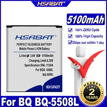 Аккумулятор HSABAT BQ-5500L 5100mAh для аккумуляторов BQS ADVANCE BQ-5522 BQ-5591 Jeans BQ-5508L NEXT LTE BQ-5520L Slik