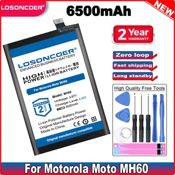 Аккумулятор LOSONCOER 6500mAh MH60 для аккумулятора мобильного телефона Motorola Moto MH60