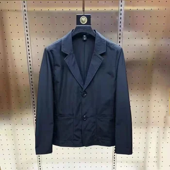 Блейзеры для мужчин, Весенне-летняя Корейская приталенная Короткая куртка Masculina, Повседневный Однобортный костюм с длинными рукавами, пальто