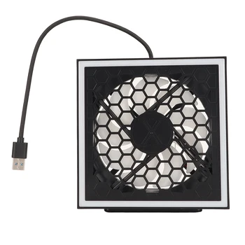 Верхний вентилятор игровой консоли RGB световая панель Верхний вентилятор охлаждения консоли 3 скорости для игрового хоста