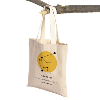 Винтажная сумка для покупок в супермаркете, абстрактное лицо Матисса, Кораллово-лимонный коктейль, Женская сумка-тоут, холщовые женские сумки для покупок