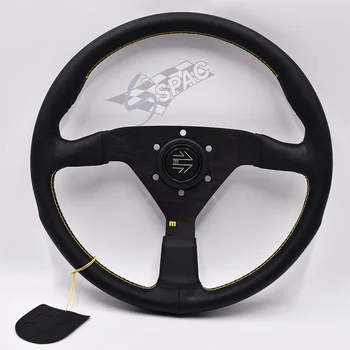 Высококачественное универсальное рулевое колесо для гоночных автомобилей с кнопкой звукового сигнала
