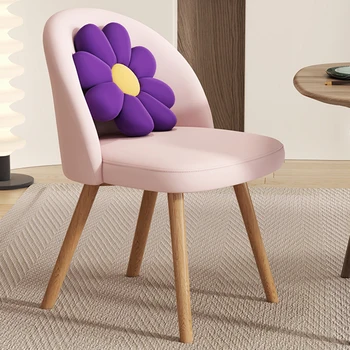 Гостиничный Эргономичный обеденный стул для маникюра Nordic Lounge Dinette Pink Lounge Обеденный стул Библиотека Дизайнерская мебель для спальни Sillas