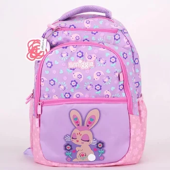 Детский школьный ранец Розовый рюкзак с кроликом, рюкзак на плечо для девочек 7-12 лет, большой емкости, легкий детский рюкзак, школьная сумка