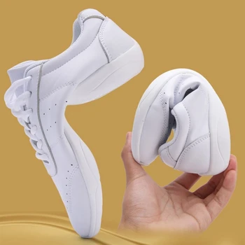 Женские кроссовки для спортивной аэробики с мягкой подошвой для занятий фитнесом, спортивная детская обувь для джазовых танцев Модерн, размер 28-44