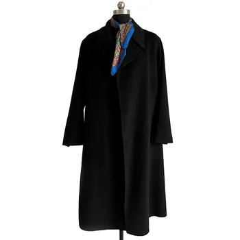 Женское длинное пальто из натурального кашемира, весеннее шерстяное пальто 2021, Новая роскошная меховая женская верхняя одежда, осень S8761