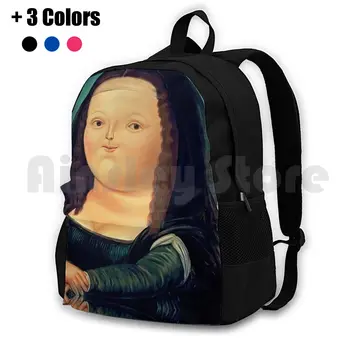 Забавная Мона Лиза, Походный рюкзак для верховой езды, спортивная сумка для скалолазания, Monalisa, крутой интернет-мем, Большие сиськи, Мультяшная подделка, Забавный