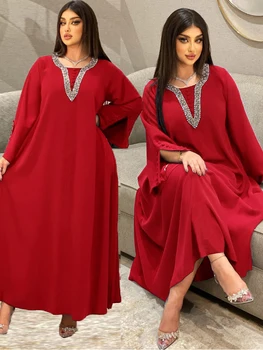 Ид 2023 Марокко Мусульманское Вечернее Платье Женщины Абая Рамадан Джилбаб Турция Исламские Платья Элегантные Индия Марокканский Кафтан Арабский Эльбиз