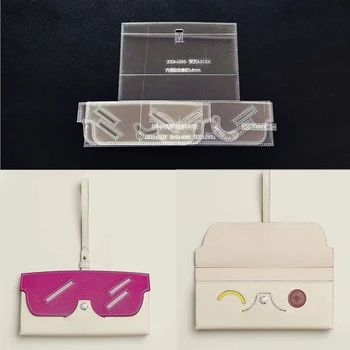 Изделия из кожи ручной работы DIY женская сумка с рисунком сумки для мобильного телефона прозрачный акриловый производственный образец 18x8.5x4cm
