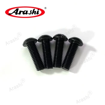 Крепежные болты Arashi M8 x 25 мм, винты с регулируемой подставкой для ног, аксессуары для мотоциклов, запасные части, черный, серебристый