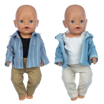 Кукольная одежда 43 см, костюм-тройка для отдыха born baby doll 17 дюймов