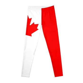Леггинсы с изображением флага Канады, одежда для йоги, женские джоггеры для бега трусцой, женские расклешенные леггинсы