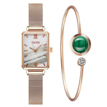 Маленькие квадратные женские кварцевые часы, браслет из нержавеющей стали, модные изысканные Простые кварцевые часы для женщин