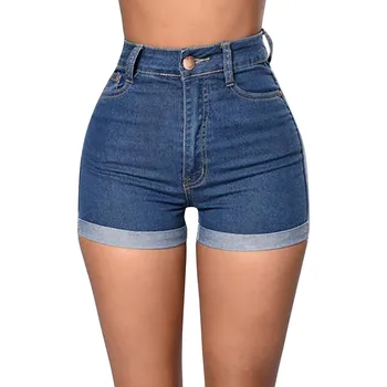 Минималистичные джинсовые шорты, сексуальные обтягивающие джинсы с высокой талией на молнии и пуговицах, короткие брюки Ковбойские шорты Pantalones Cortos De Mujer