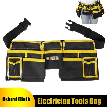 Многофункциональная сумка для инструментов электрика, Поясная сумка для хранения инструментов электрика, Органайзер, поясные сумки, поясная сумка из ткани Оксфорд