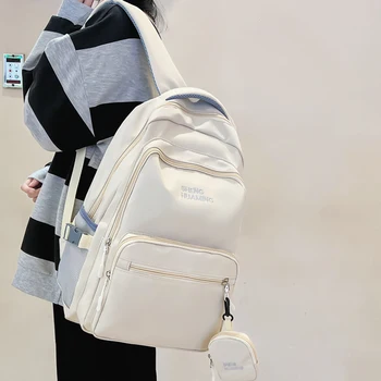 Модная мужская Женская нейлоновая сумка для колледжа большой емкости, классный Женский рюкзак, Мужская Женская сумка для книг, школьный рюкзак для путешествий для девочек и мальчиков