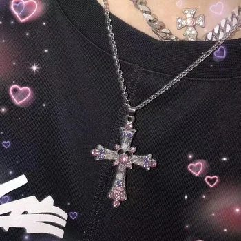 Модное женское ожерелье с крестом, богемное ожерелье с крестом, подвеска, ювелирное ожерелье с крестом, подарок на годовщину для женщин