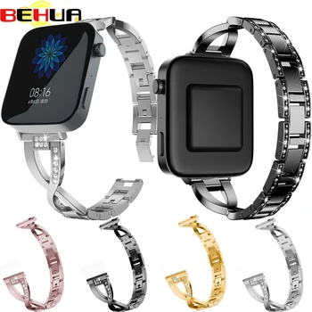 Модные Ремешки Для Xiaomi Mi Smart Watch Band С украшением в виде Кристаллов, Сменный Ремешок Для Huawei B5, Ремешок Для Часов, Браслет