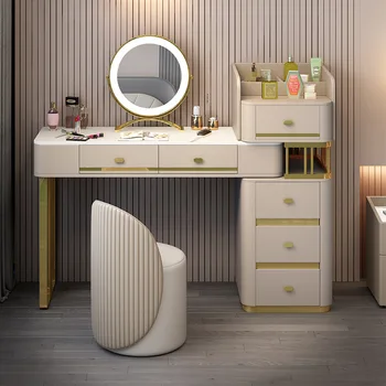 Мраморный комод, Легкий Роскошный Современный Простой туалетный столик с зеркалом, стол для макияжа в спальне Со шкафом для хранения Newarrival
