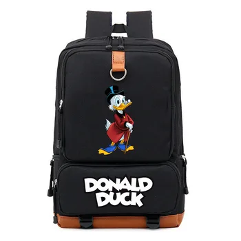Новый рюкзак с рисунком Дональда Дака из мультфильма Диснея, рюкзак для мальчиков и девочек, мужская и женская повседневная школьная сумка большой емкости Mochila 