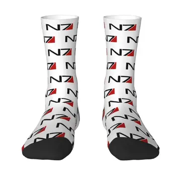 Носки Mass Effect N7 с принтом для мужчин и женщин, эластичные носки для экипажа на лето, осень и зиму