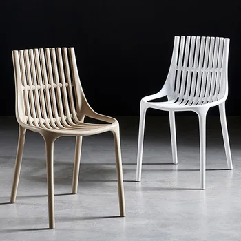 Пластиковый обеденный стул в скандинавском стиле, расслабляющий Современный макияж, обеденный стул для рыбалки, дизайнерская мебель для кемпинга на открытом воздухе Sillas Comedor