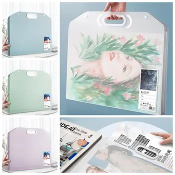 Портативная многоцветная модная изящная папка для файлов формата А3, водонепроницаемая сумка, принадлежности для хранения школьной офисной бумаги большой емкости.
