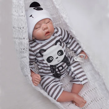Саския 20-дюймовая панда В одежде Реалистичная Кукла-Реборн Раскрашенная Реалистичная Кукла для новорожденных Очень реалистичная и милая кукла-Реборн