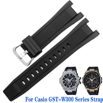 Силиконовый Ремешок для Часов Casio G-Shock GST-W120L S130L S310 B100 GST-W100G Мужской Резиновый Браслет Для Наручных Часов Серии GST