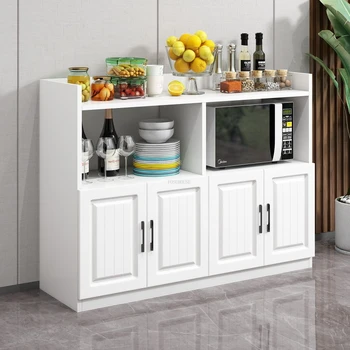 Скандинавские Деревянные кухонные шкафы, простая кухонная мебель, бытовой обеденный шкаф, Многослойный шкафчик, Современный стеллаж для гостиной