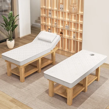 Современные массажные столы из массива дерева, салонные косметические кровати из специального латекса, Массажная кровать для физиотерапии традиционной китайской медицины