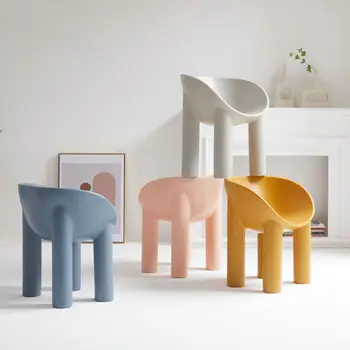 Современный креативный стул с ножкой слона, табурет для отдыха, пластиковый стульчик для кормления, стул-слоненок